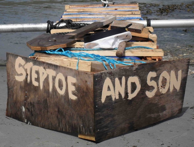 Brian & Chris's 'Steptoe & Son' raft. Photo: DQM